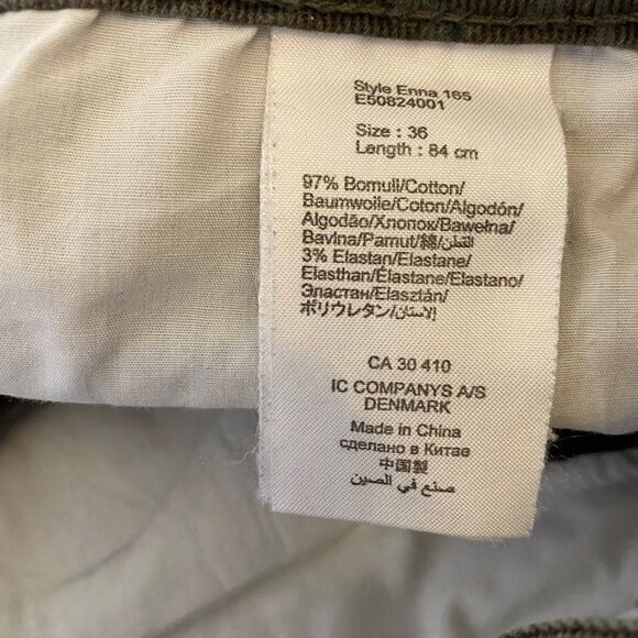 PART TWO Green Leopard Stretch Straight Leg Jean - Picture 8 of 11